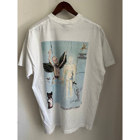 Kurt Cobain (1967-1994) Memorial Vintage Tshirt Reprint Giant Tag - Picture 4 of 7